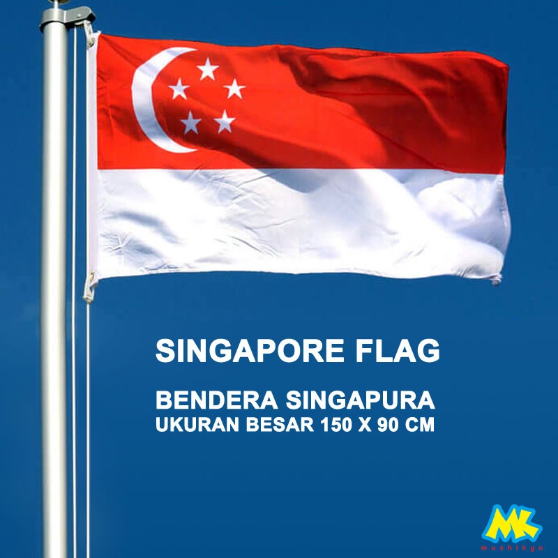 Bendera Singapura ukuran besar / national flag of singapore