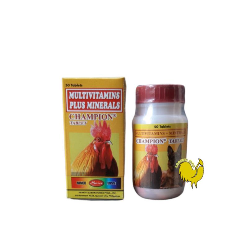 New CHAMPION Multivitamin Vitamin Obat Ayam Aduan | 50 Pil