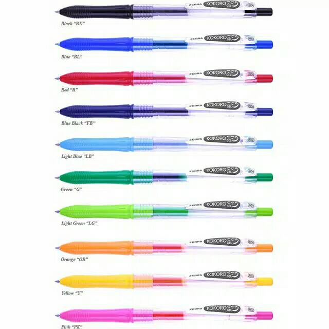 

Pulpen Zebra Kokoro Warna 0.5 Mm/Pen Gel