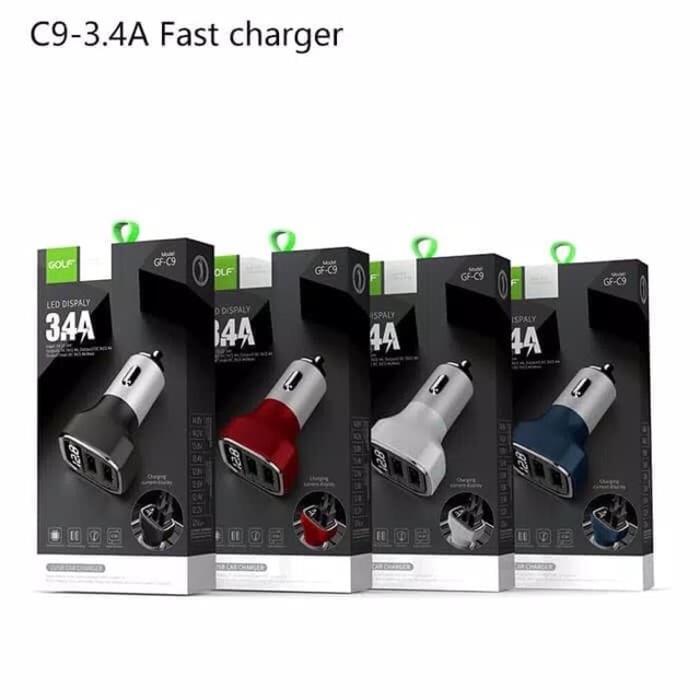 Car Charger Quick Golf With LED  Charger Mobil CHARGER MOBIL GOLF