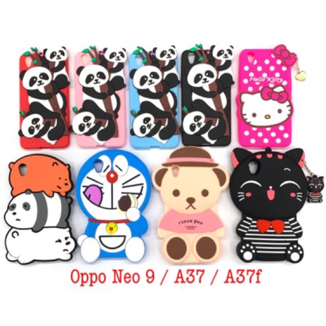 GO - OPPO NEO 9 A37 A37F SILIKON CASE BONEKA 3D 4D