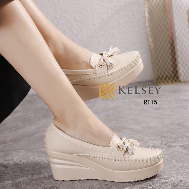 Terlaris (  kaos kaki ) Kelsey Sepatu Kerja Wanita / Sepatu Wedges 6,5 Wanita RT15 5X4