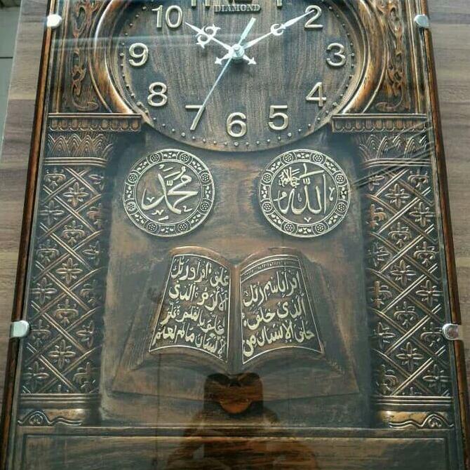 Hemat Jam Dinding Diamond Kaligrafi/Jam Kaligrafi Besar /Jumbo Diskon