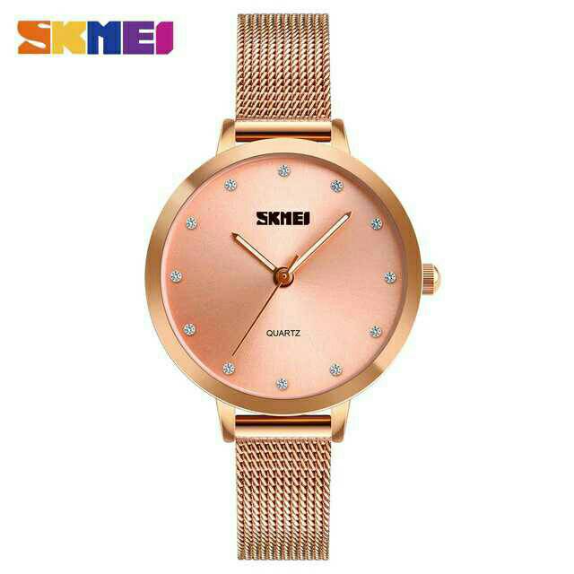 Jam Tangan Wanita / SKMEI 1291 Lady / Jam Tangan Analog Stainless Steel Original / SKMEI