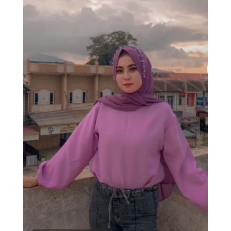 Pasmina renda bunga mutiara