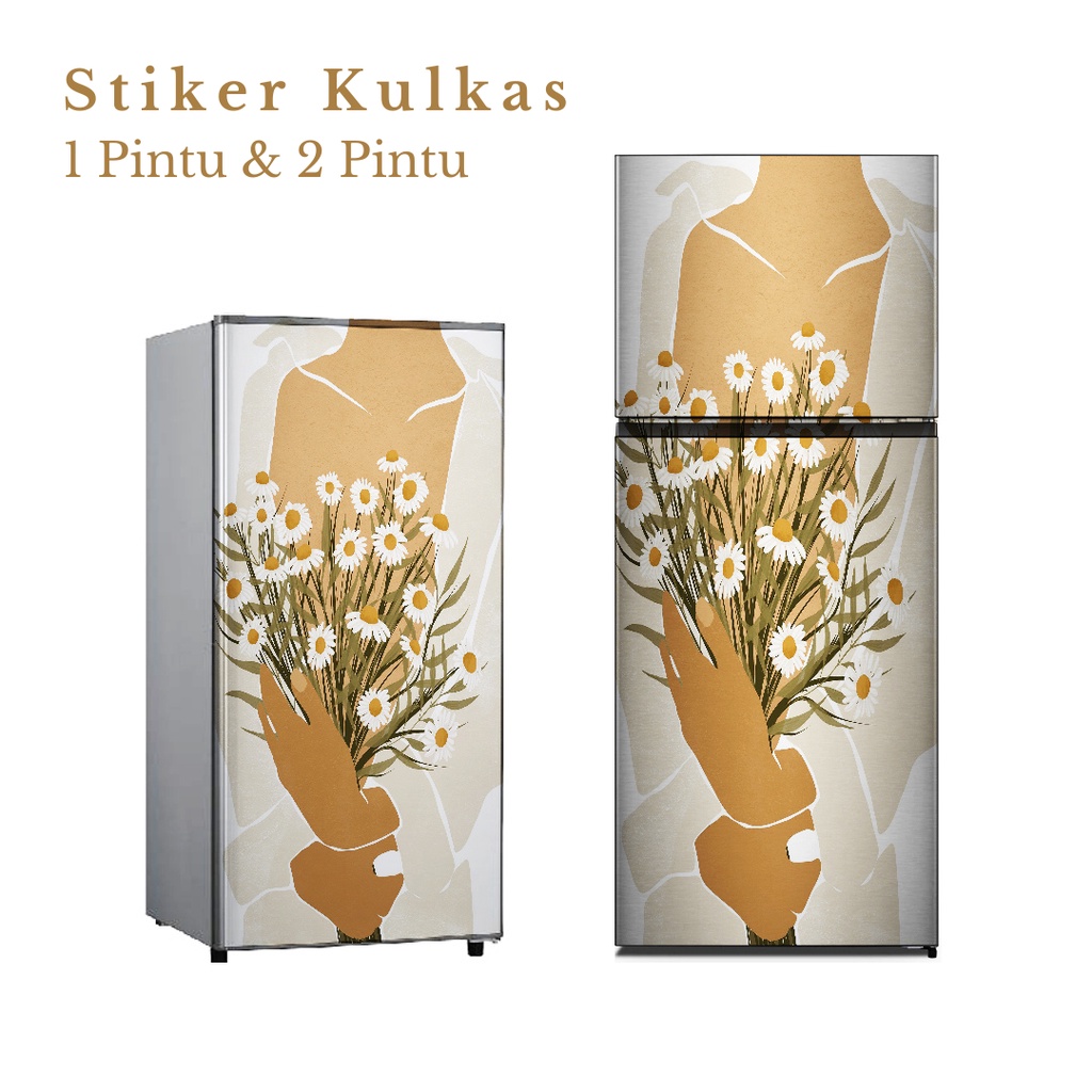 Stiker Kulkas 1 Pintu dan 2 Pintu motif Minimalist kode MT-43 - FM