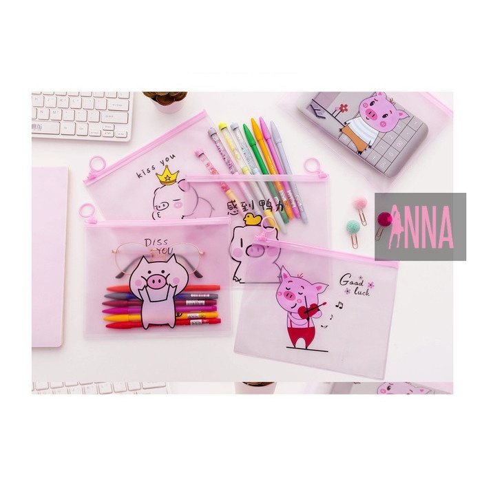 

Promo Shopee PF12 Japanese Piggy Cartoon A5 Stationery Pencil Case / Tempat Pensil - Piggy satu Termurah