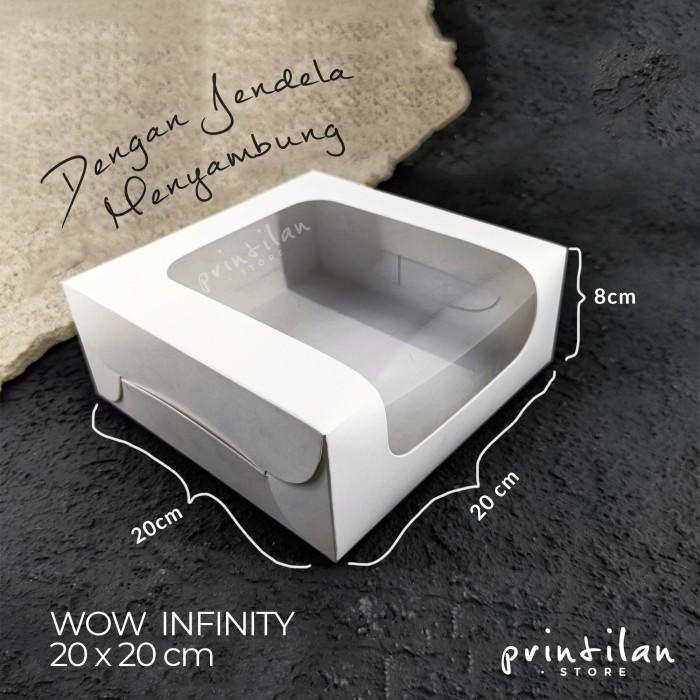 

Wow Infinity 20X20X8 Cm Putih / Cake Box / Dus Kue / Kotak Kue 051