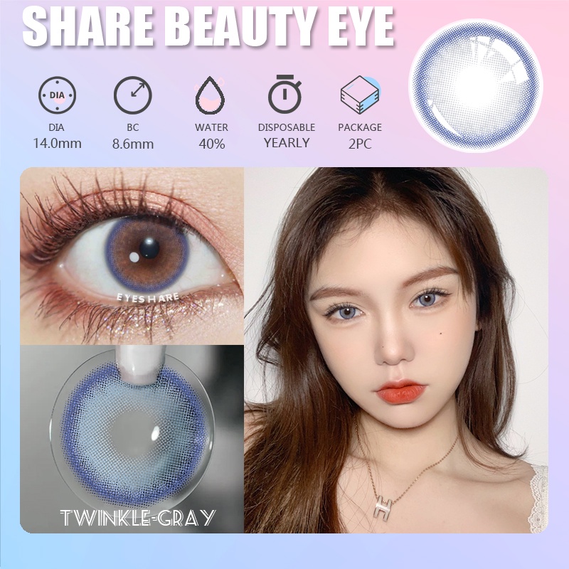 [COD]TWINKLE~PURPLE BROWN ~SOFTLENS INNOCENT NORMAL &amp; MINUS BY EXOTICON BIG EYES WARNA PERI MUSIM PANAS BLUE BROWN GRAY Softlen Soflen Soflens