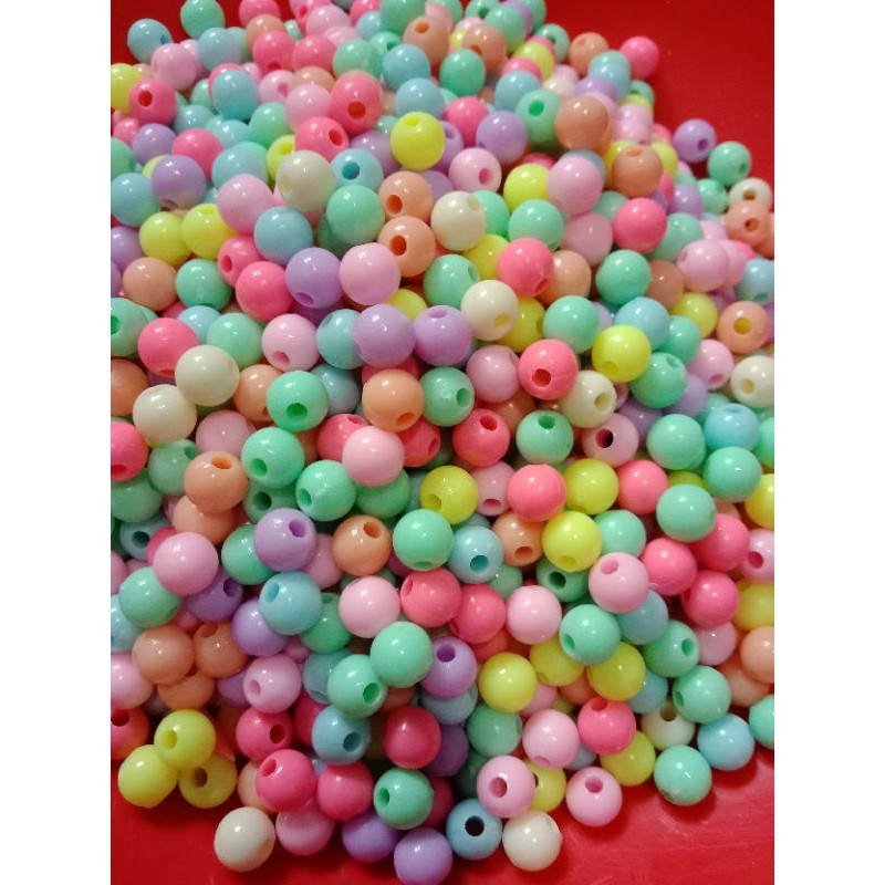 Manik-manik Mote Susu Warna Pastel Ukuran 8MM