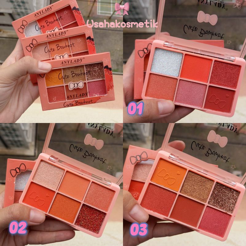 PROMO ANYLADY EYESHADOW + GLITTER BOWKNOT 8WARNA N0.812/811