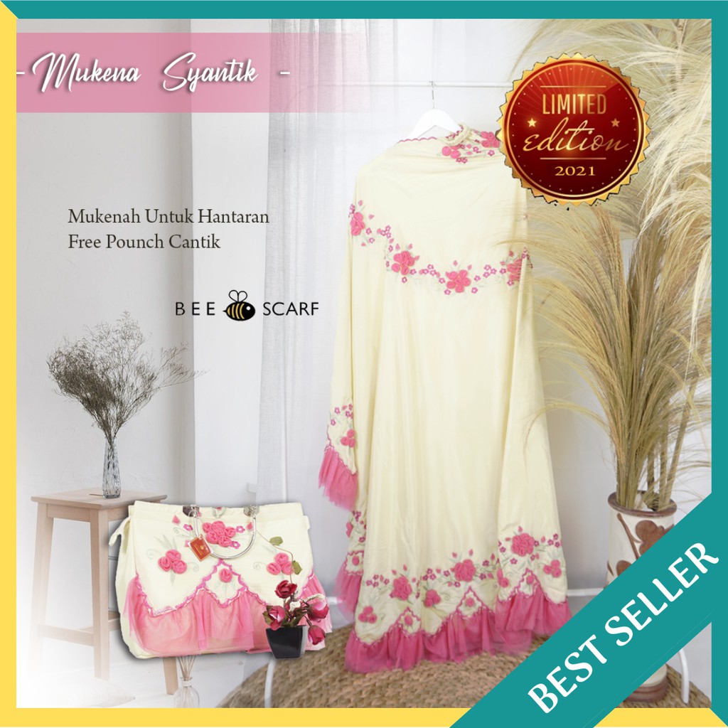 Mukena Syantik - Mukena Hantaran Mewah - Mukena Hantaran Last Stock - Bisa Cod - Kain Sutra