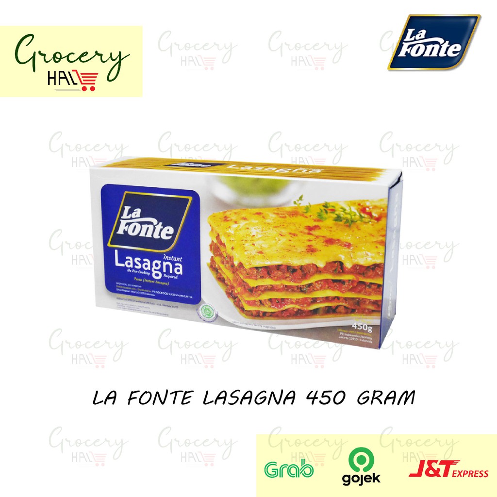 

LA FONTE LASAGNA PASTA 450 GRAM ( KULIT PASTA LASAGNA SIAP SAJI )