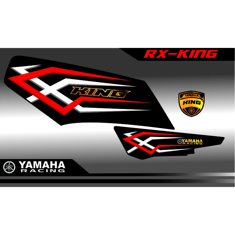 STRIPING STICKER VARIASI RX KING LIS MERAH PUTIH CUSTOM STRIPING ALL RX-KING LIS