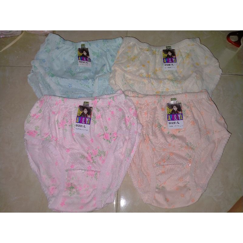 CD wanita dewasa motif bunga(6pcs)