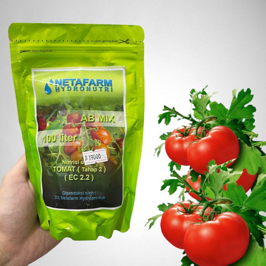 Nutrisi AB mix hidroponik 1 liter khusus tomat tahap 2 bunga dan buah
