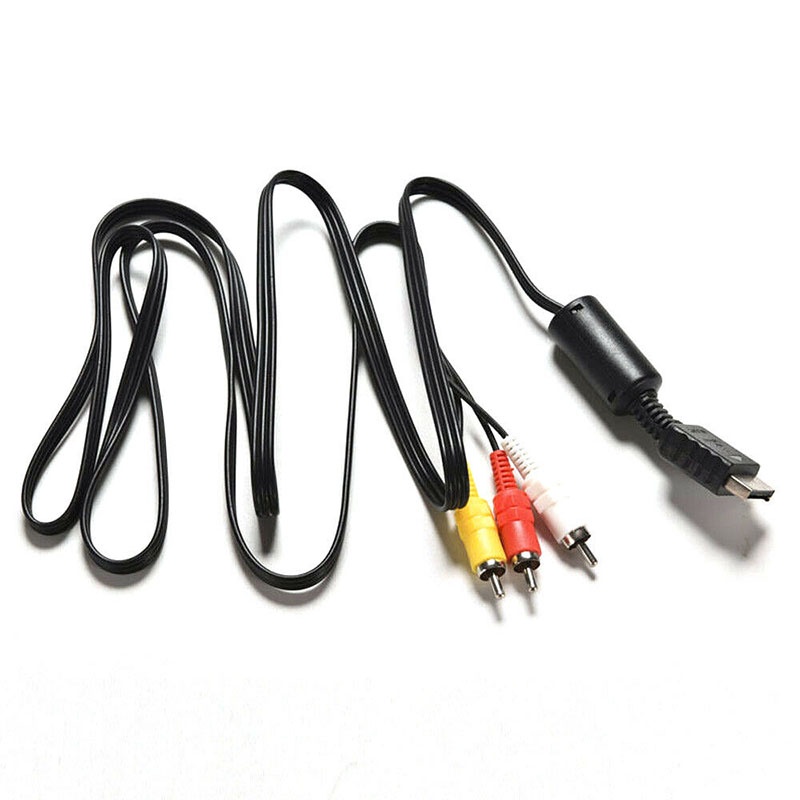 (LUCKID) Kabel Audio Video AV 3 RCA Flat Untuk Playstation PS PS2