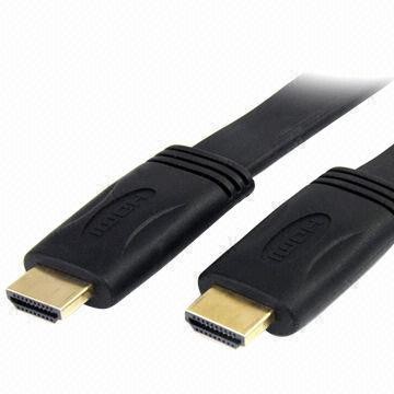 BAFO KABEL FLAT HDMI M-M 2m gold 3D