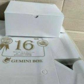 

Dus Snack / Dus kue putih polos ( 50 & 100lbr) Berbagai Macam Ukuran