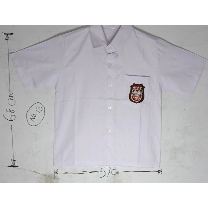 baju seragam sekolah SD lengan pendek no 13 nudisan