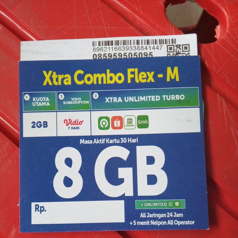 Kartu Perdana Xl Combo flex 8.GB turbo unlimeted