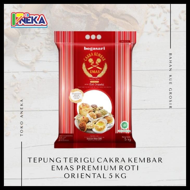 

TERBARUU!! tepung cakra kembar emas premium roti oriental 5kg TERBARU