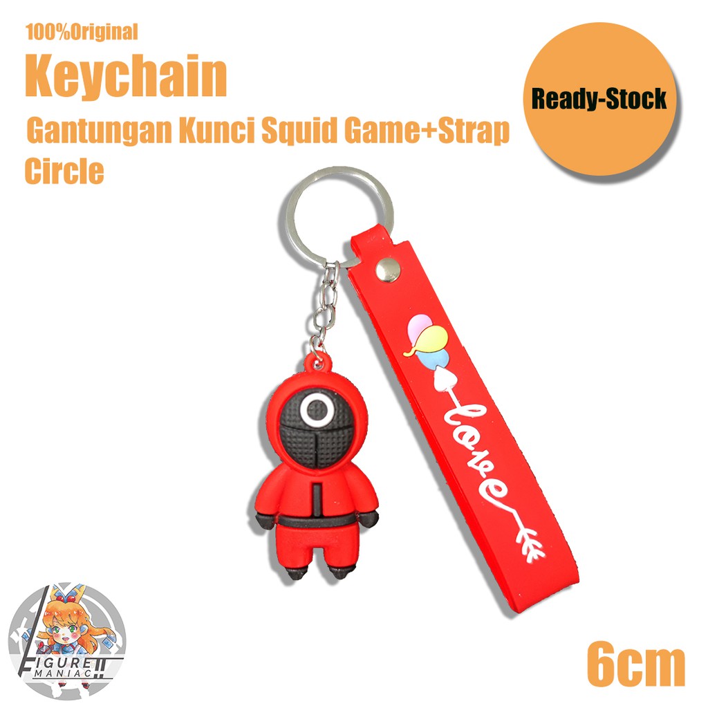 Gantungan Kunci Figure Squid Game + Strap Film Korea Seri 2 Murah Ready Stock