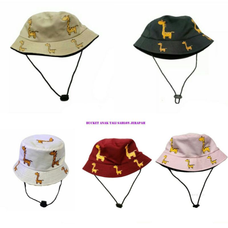 topi bucket print jerapah