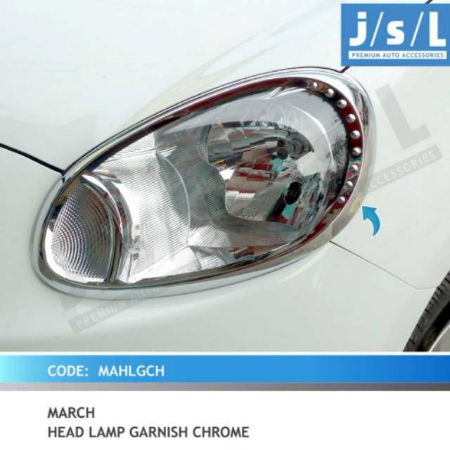 Garnish / List Lampu Depan Nissan March