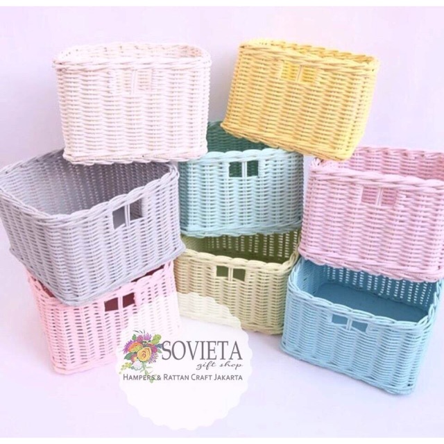 Kotak Rotan  Storage  Ready Banyak Warna 3888 Shopee 