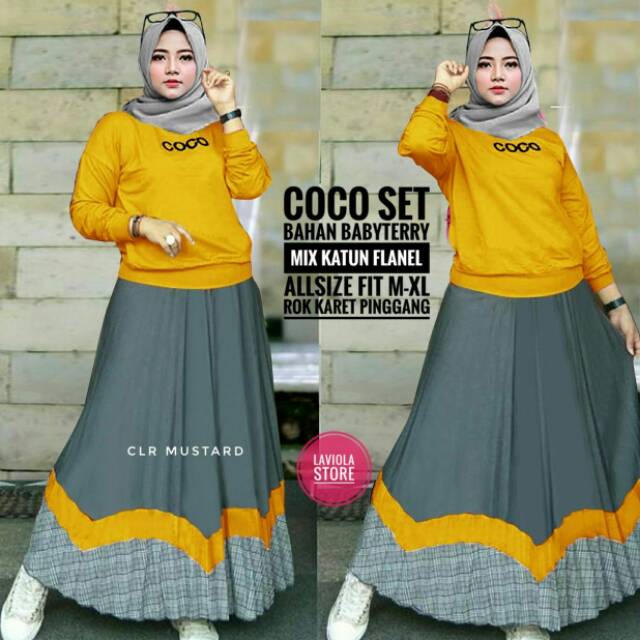 Setelan// Setelan Wanita Coco By Laviola// Setelan Bahan Babyterry
