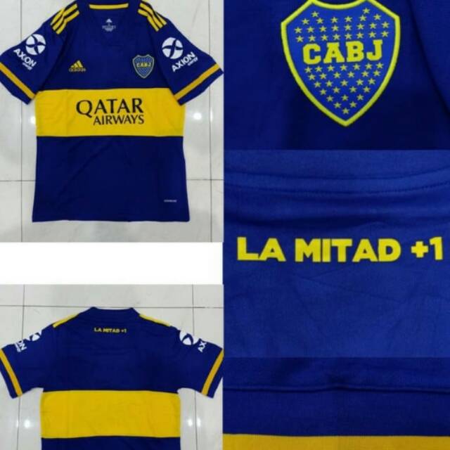 Jersey Baju  Bola  Boca Junior Home Big Size XXL  2XL 2021 