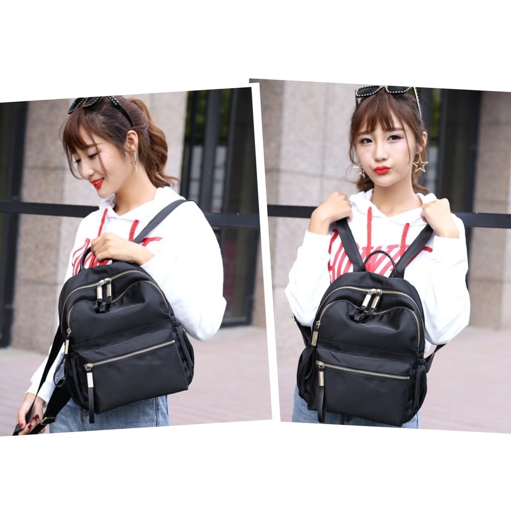 TAS RANSEL WANITA ANTI AIR HITAM COUNCIL PREMIUM TA530B5 SEKOLAH BACKPACK KULIAH KERJA FASHION KOREA PUNGGUNG KEKINIAN GENDONG REMAJA IMPORT BATAM