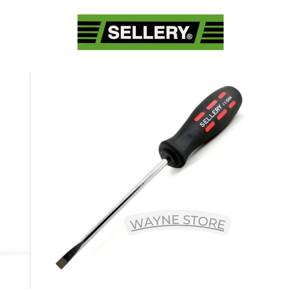 OBENG PLAT OBENG MINUS GAGANG KARET 4 INCH X 5MM (-) SELLERY 11-504