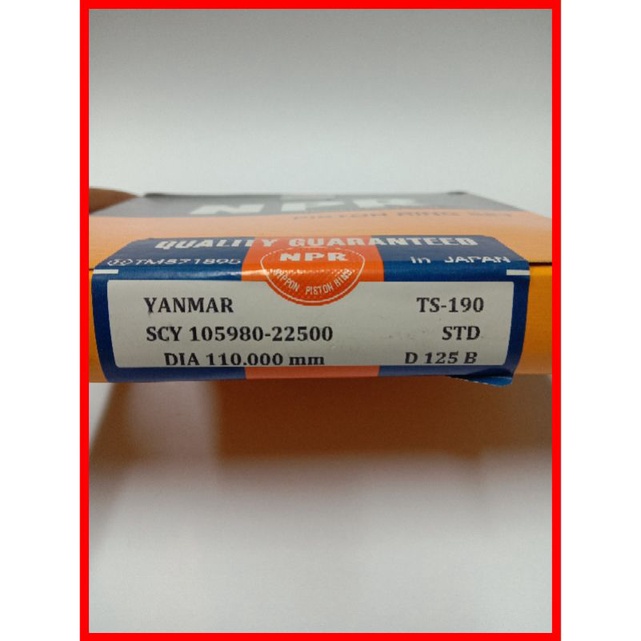 Ring piston Yanmar TS 190 / ring seher Yanmar TS 190