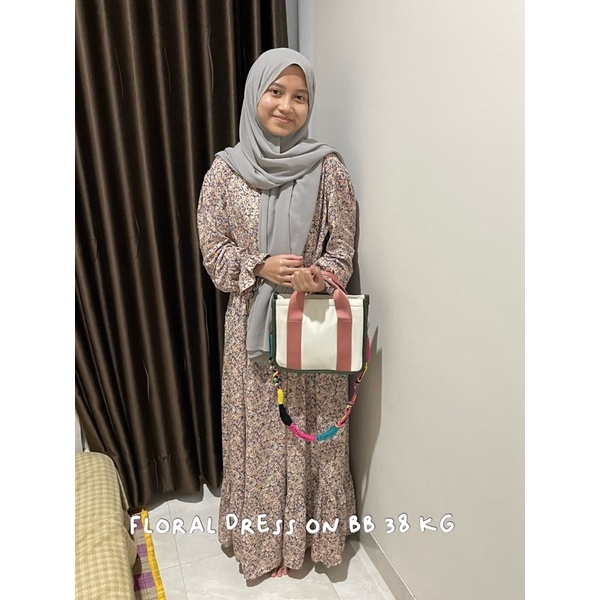 [SIZE STANDAR VOL 1] Floral dress maxi dress panjang gaun casual bunga wanita-4