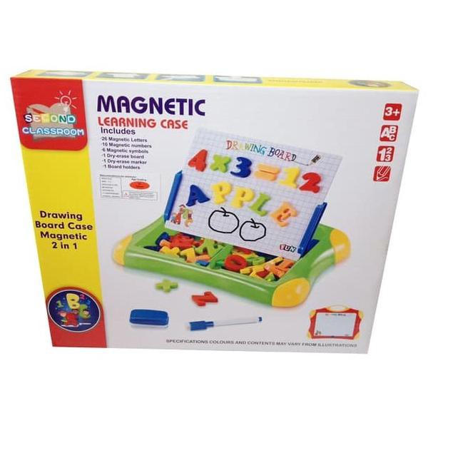 

_ UJ7 Mainan MAGNETIC LEARNING CASE - Papan tulis magnet ABC-Drawing Board «