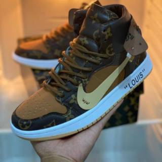  SEPATU  NIKE AIR JORDAN  LOUIS VUITTON ORIGINAL PREMIUM 