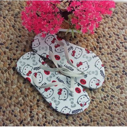 [LOKAL] DOMMO - D5082 Sandal Jepit Slifer HelloKitty Wanita Terbaru / Sandal Hello Kitty Sendal