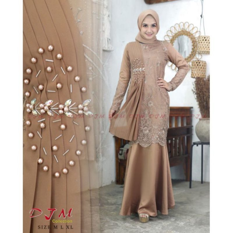 Gamis Tulle Duyung Selendang Gaun / Gamis Modern / Gamis