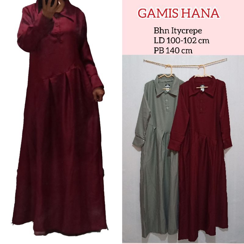 GAMIS HANA | GAMIS REMPEL | Gamis syari pesta busui cantik