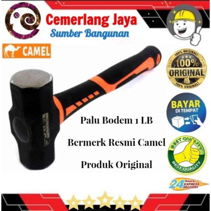 PALU BODEM - PALU BATU 1LB-CAMEL - GAGANG FIBER ASLI - PALU TEMBOK - P