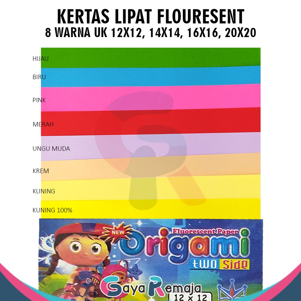 

Kertas Lipat / Kertas Origami / Kertas Lipat HVS / Kertas Lipat 2 Sisi Warna