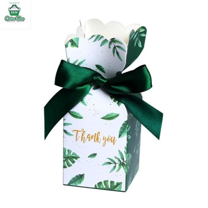 

UU730 GREEN PAPER CANDY BOXES GIFT BAG WEDDING GIFT BOX THDAY PARTY CH DSFD2215645