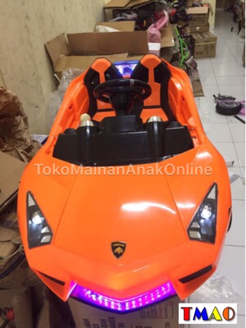 Mobil Aki Mainan Anak Lambrado Lamborghini PMB M6869 2 Anak Remote M 6869 Murah-4