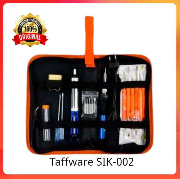 Alat Solder Listrik Lengkap Set Paket Lengkap 60 Watt Kit 7 in 1 60 Watt 220V Dengan Pengaturan Suhu Original Taffware  - SIK-002