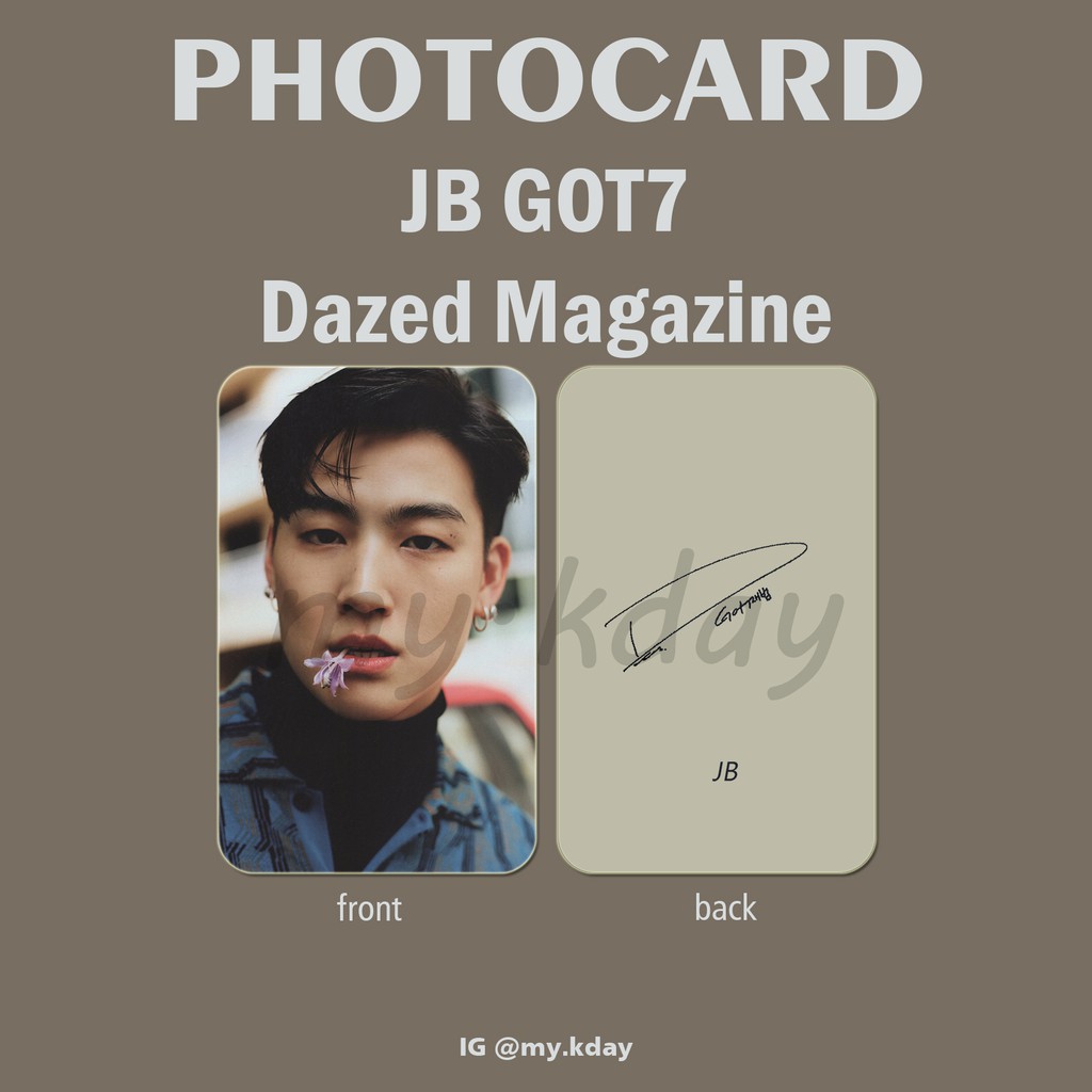 PC-0617, Unofficial Photocard JB GOT7 Dazed Magazine 2 sisi