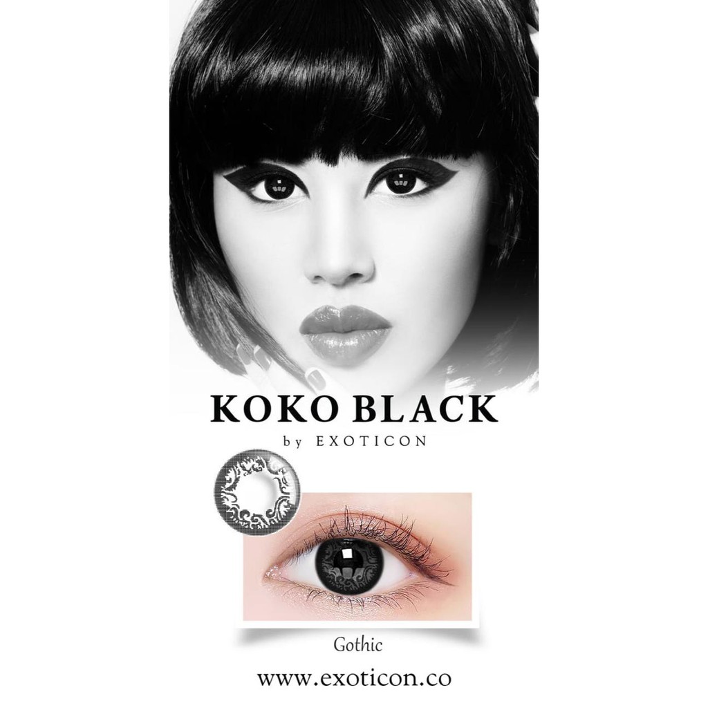 Softlens Koko Black By X2 / Softlense / Soflens + FREE LENSCASE