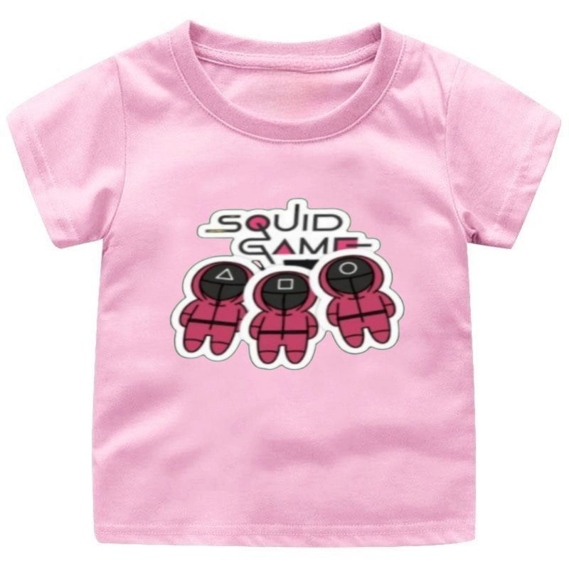 BAJU SQUID GAME ANAK CEWEK-COWOK 1-12 tahun KAOS ANAK CEWEK KAOS ANAK COWOK ATASAN ANAK ANAK