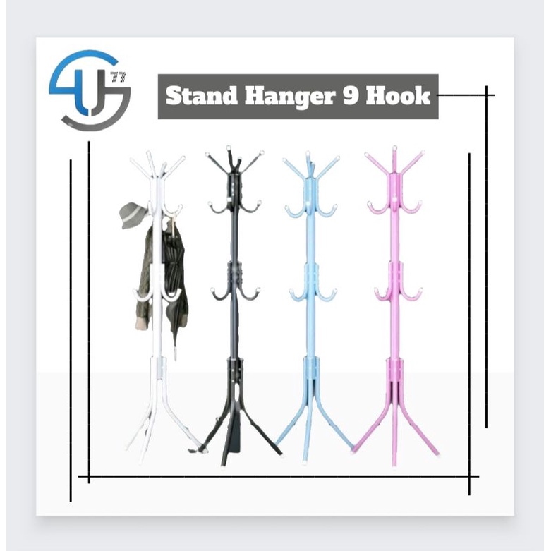 US203 Stand Hanger 9 Hook By Toko Haji Usman